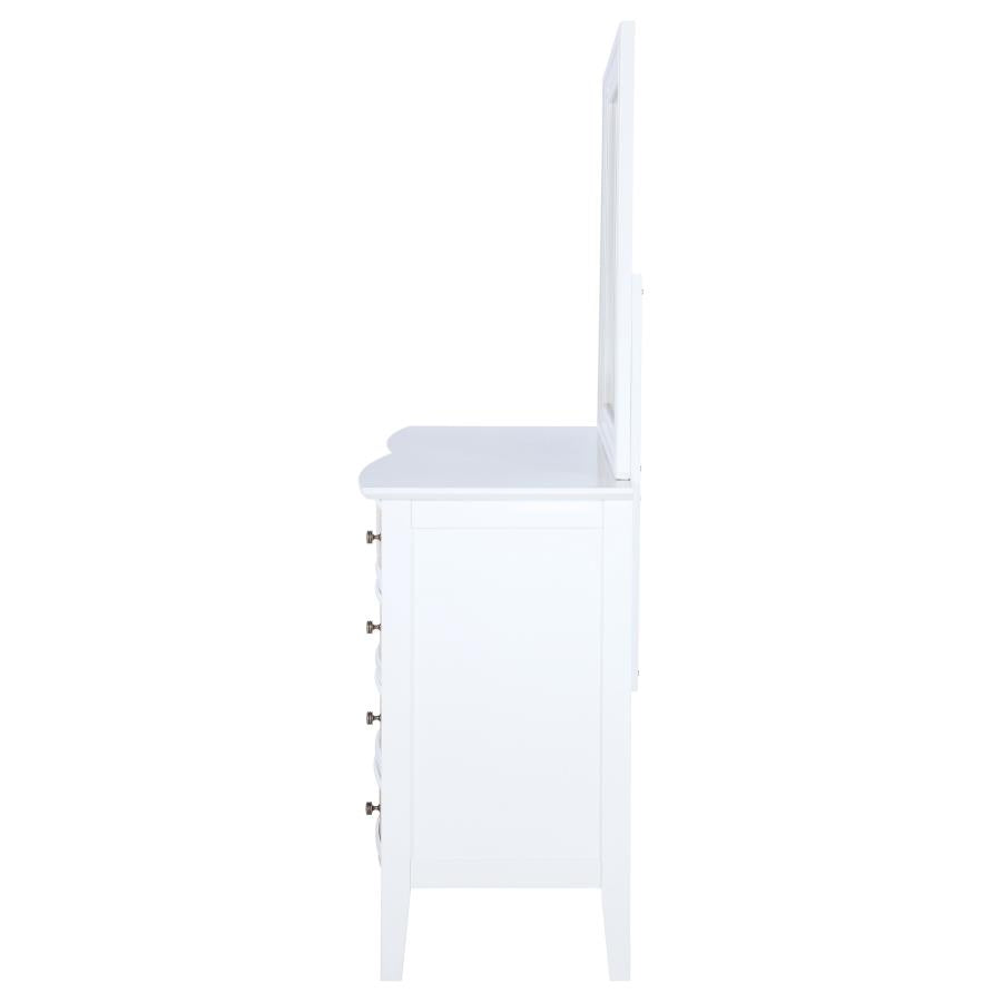 Bexhill 10-drawer Dresser and Mirror White-zoom-5