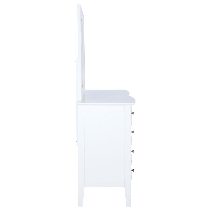 Bexhill 10-drawer Dresser and Mirror White-9