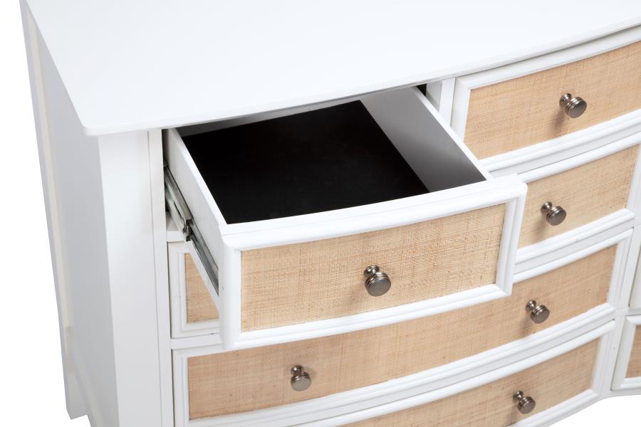 Bexhill 10-drawer Dresser and Mirror White-zoom-10