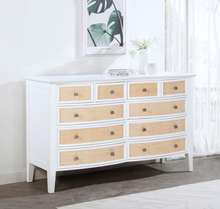 Bexhill 10-drawer Dresser Cabinet White-2