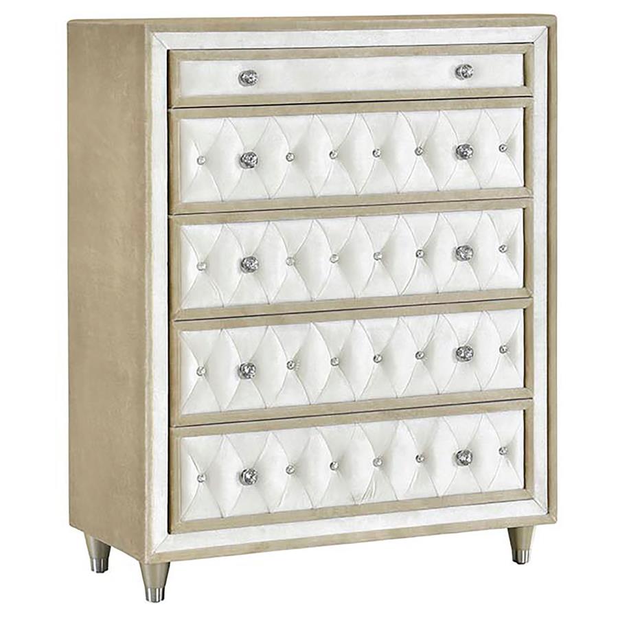 Antonella 5-piece Queen Bedroom Set Ivory-7