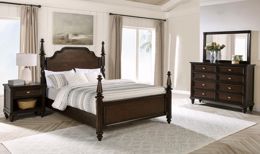 Andover 4-piece Eastern King Bedroom Set Dark Oak-zoom-1