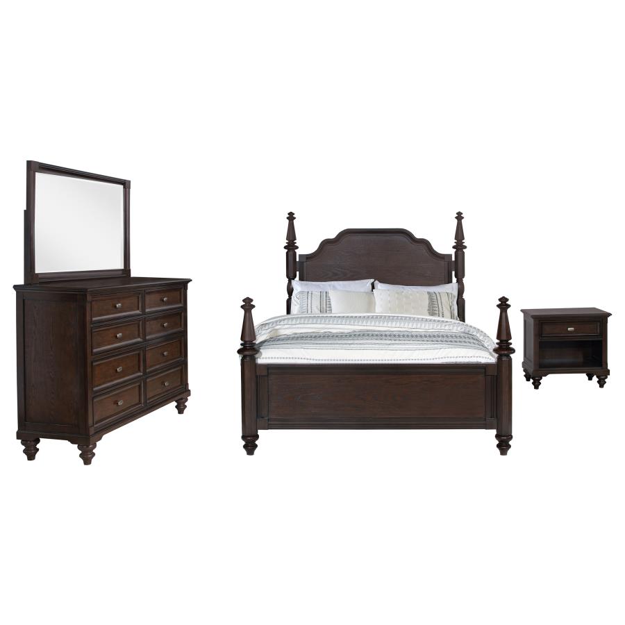 Andover 4-piece Eastern King Bedroom Set Dark Oak-zoom-2