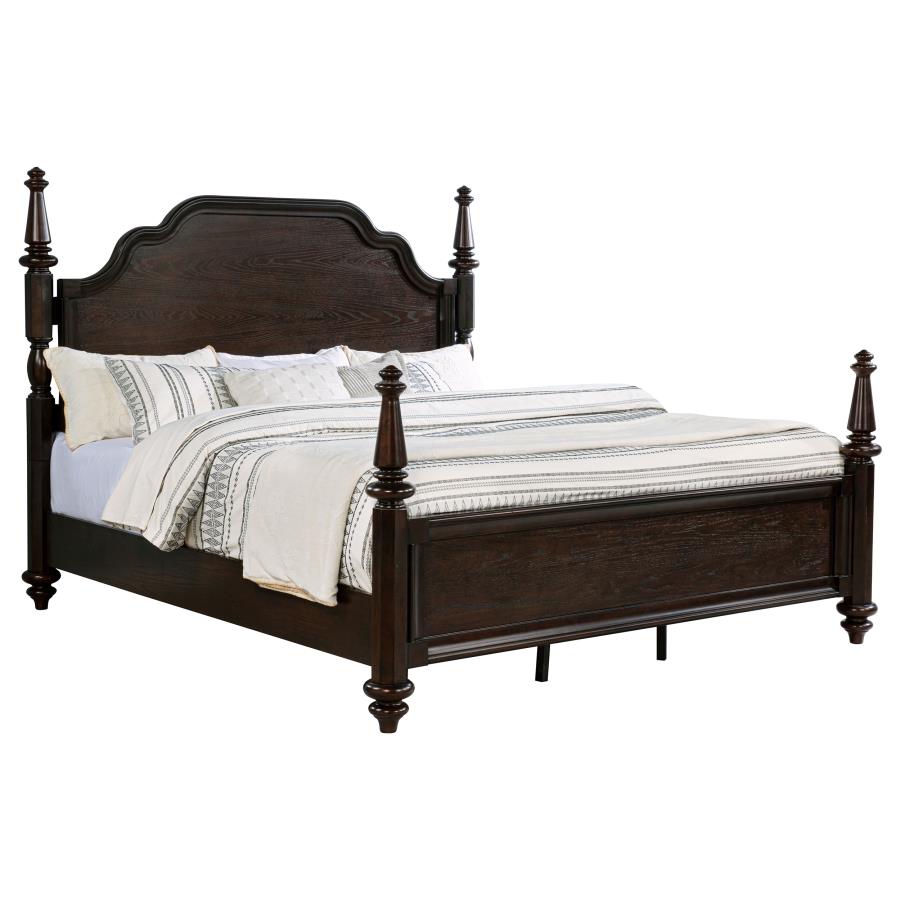 Andover 63-inch Four Poster Eastern King Bed Dark Oak-zoom-3