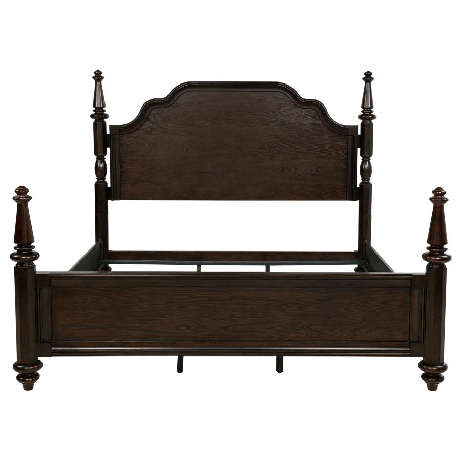 Andover 63-inch Four Poster Eastern King Bed Dark Oak-zoom-4