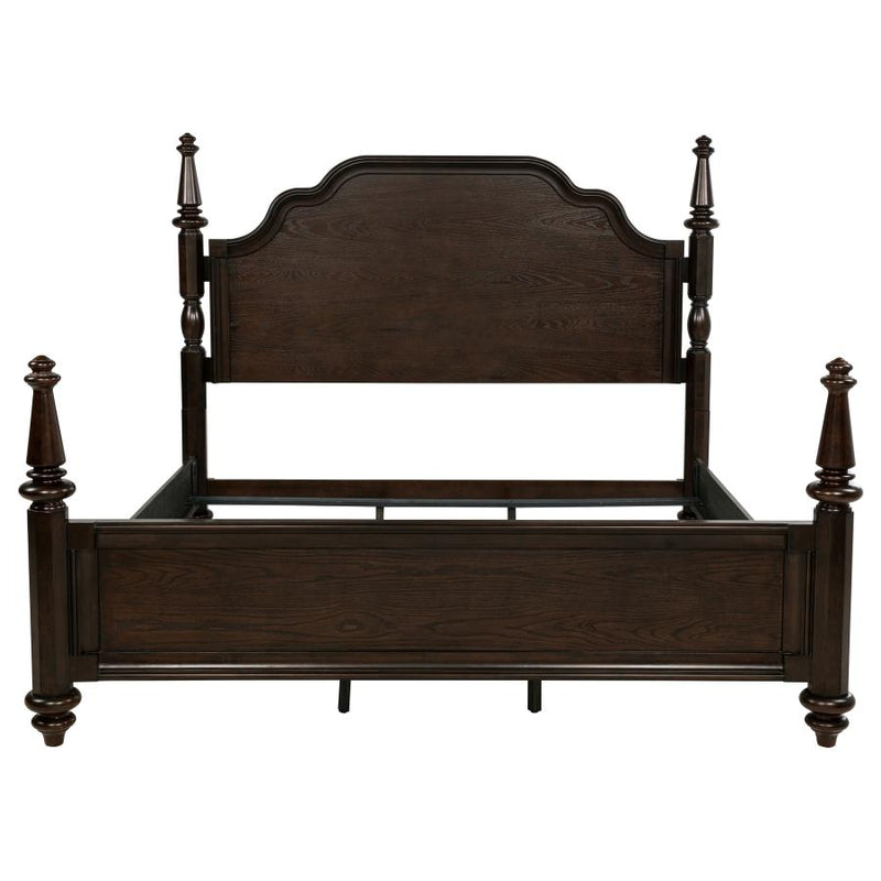 Andover 63-inch Four Poster Eastern King Bed Dark Oak-zoom-