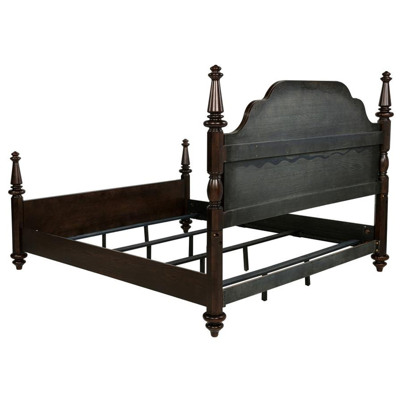 Andover 63-inch Four Poster Eastern King Bed Dark Oak-zoom-