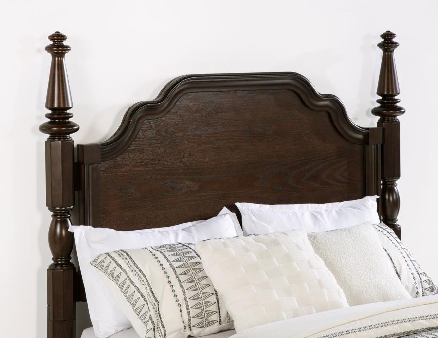 Andover 63-inch Four Poster Eastern King Bed Dark Oak-7