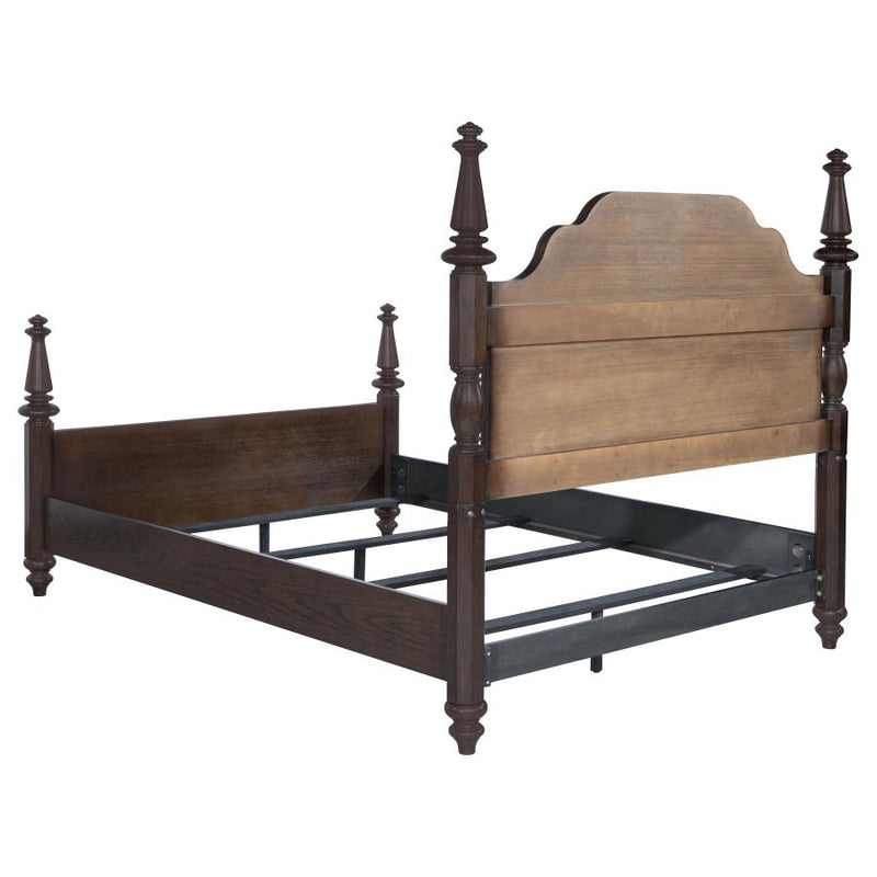 Andover 63-inch Four Poster California King Bed Dark Oak-zoom-