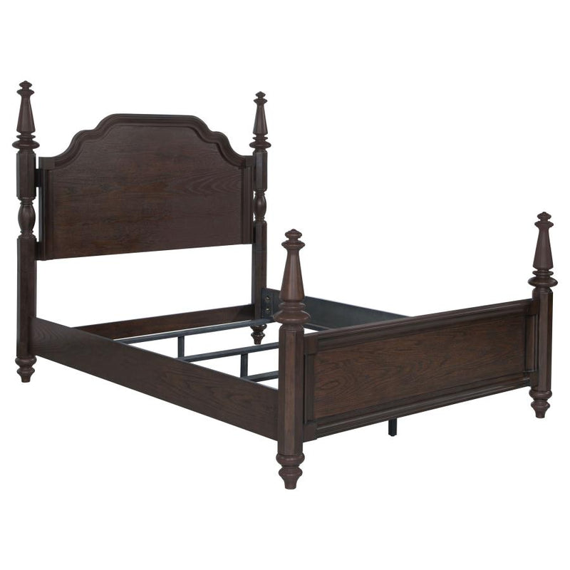 Andover 63-inch Four Poster Queen Bed Dark Oak-zoom-