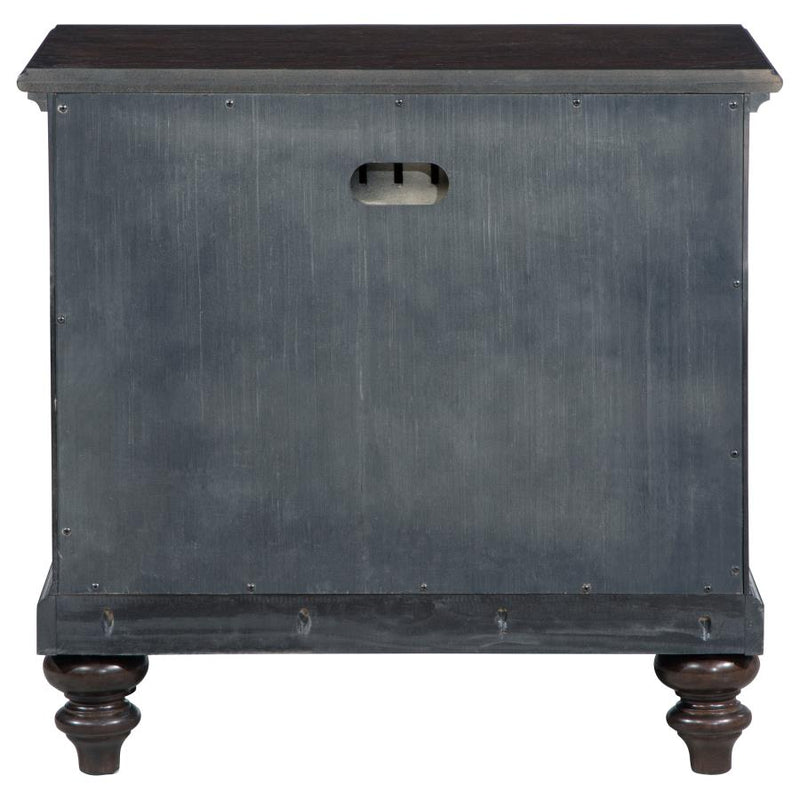 Andover 1-drawer Nightstand Bedside Table Dark Oak-zoom-