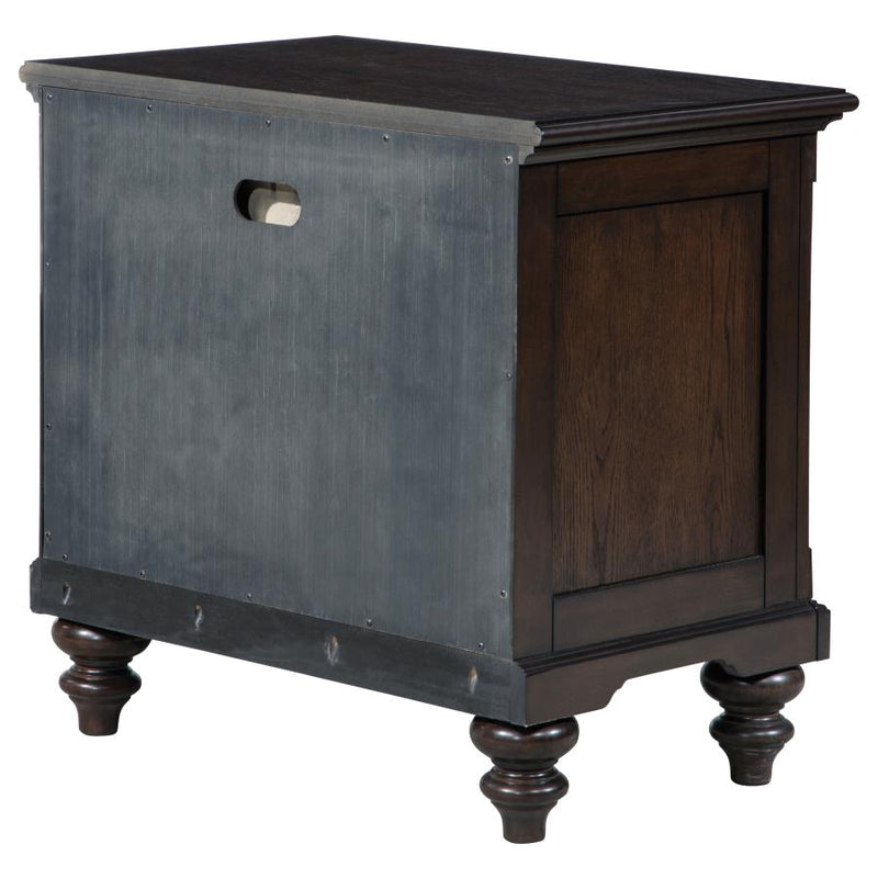 Andover 1-drawer Nightstand Bedside Table Dark Oak-zoom-