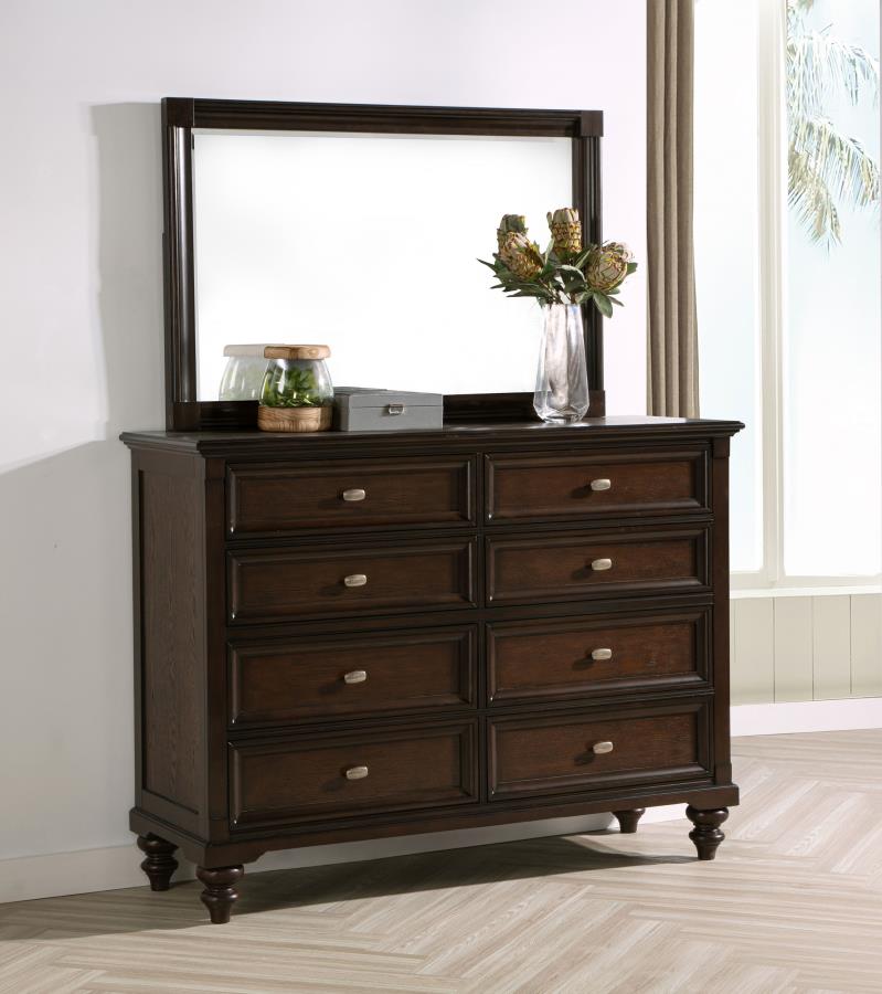 Andover 8-drawer Dresser and Mirror Dark Oak-zoom-