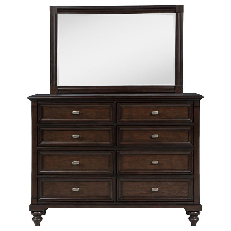 Andover 8-drawer Dresser and Mirror Dark Oak-zoom-