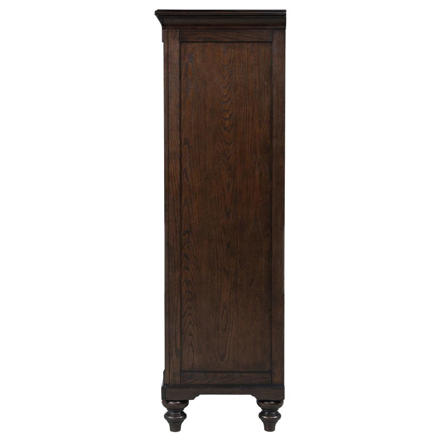Andover 6-drawer Tempered Glass Door Chest Dark Oak-zoom-4