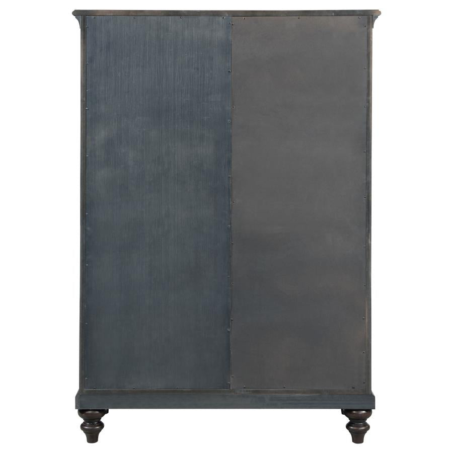 Andover 6-drawer Tempered Glass Door Chest Dark Oak-zoom-6