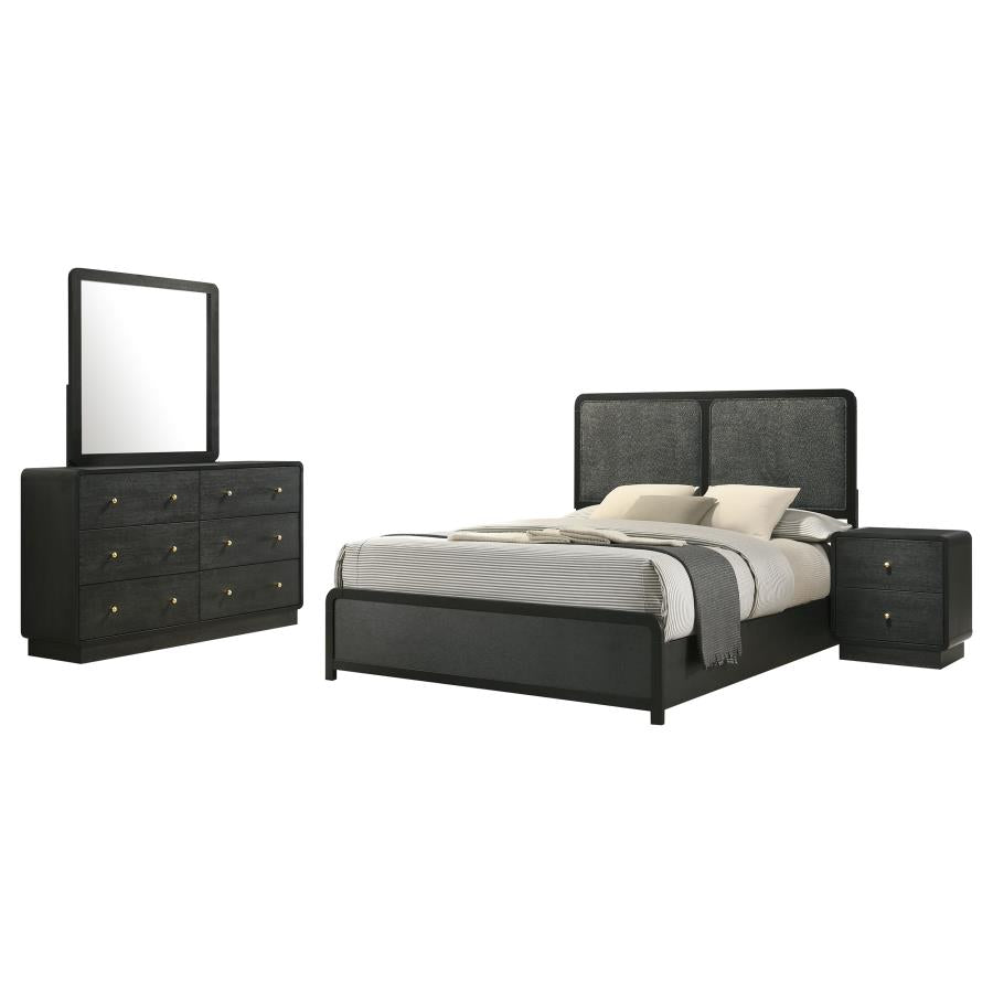 Cavelle 4-piece Queen Bedroom Set Black-zoom-2