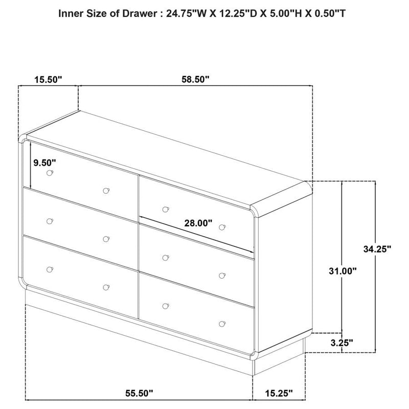 Cavelle 4-piece Queen Bedroom Set Black-zoom-