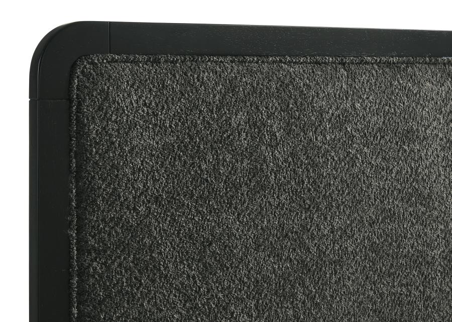 Cavelle 51-inch Upholstered Queen Panel Bed Black-zoom-7