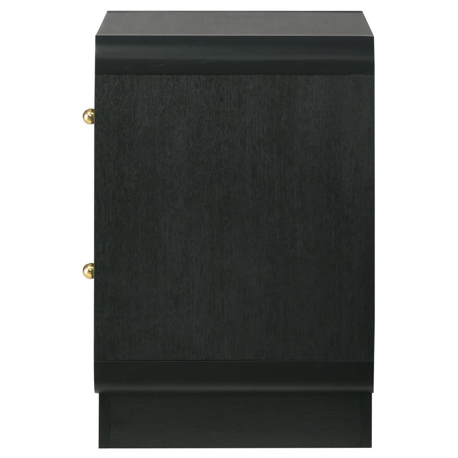 Cavelle 2-drawer Nightstand Bedside Table Black-zoom-5