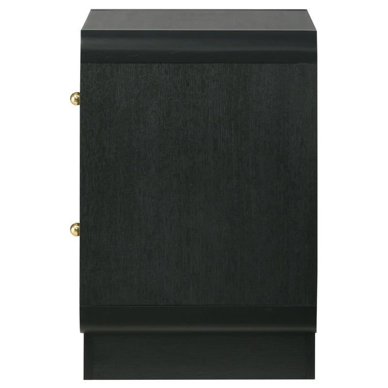 Cavelle 2-drawer Nightstand Bedside Table Black-zoom-
