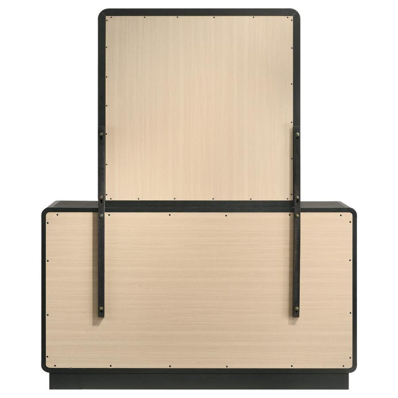 Cavelle 6-drawer Dresser and Mirror Black-zoom-