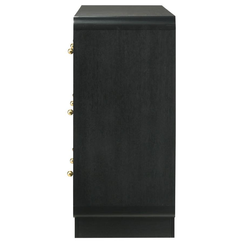 Cavelle 6-drawer Dresser Cabinet Black-zoom-