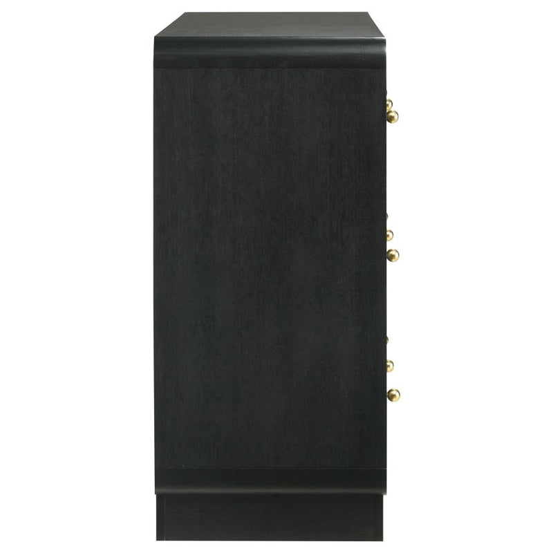 Cavelle 6-drawer Dresser Cabinet Black-zoom-