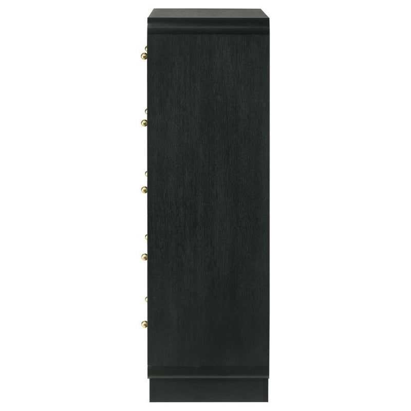 Cavelle 5-drawer Chest of Drawers Black-zoom-