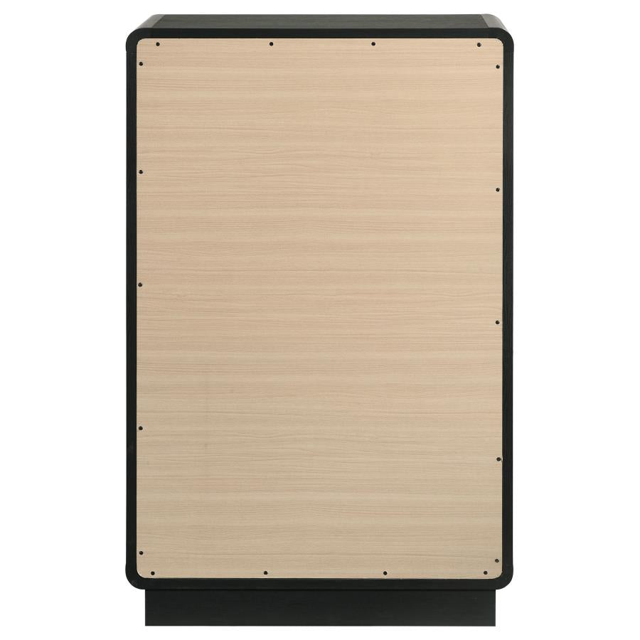 Cavelle 5-drawer Chest of Drawers Black-7