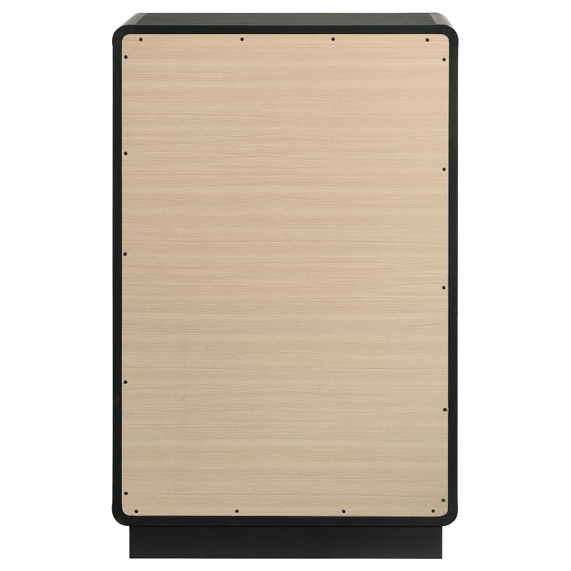 Cavelle 5-drawer Chest of Drawers Black-zoom-