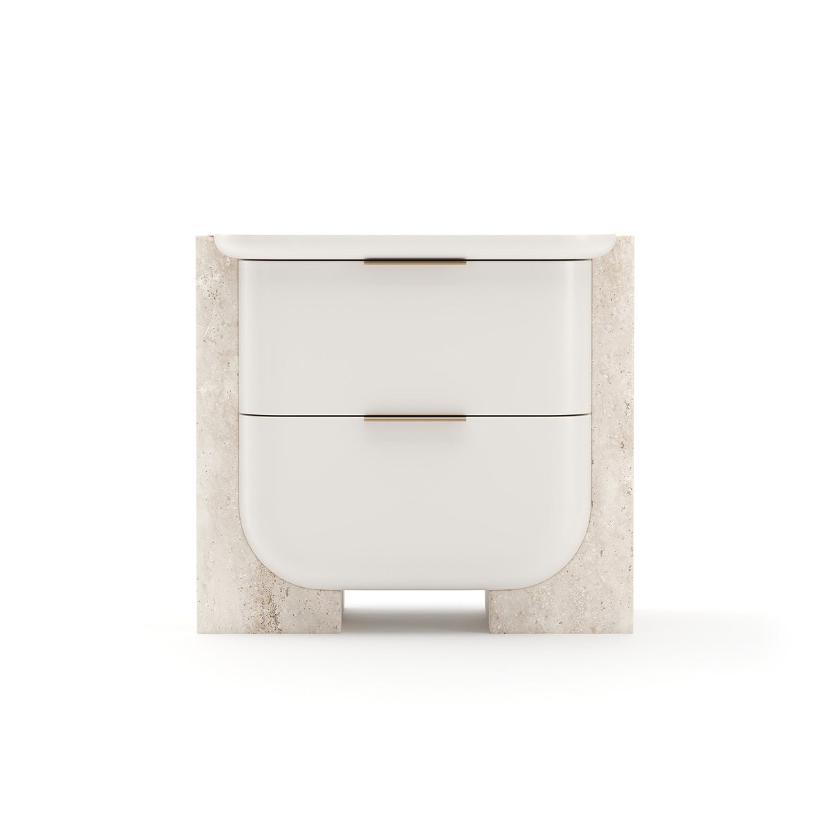 Caracole Overlap Nightstand – front view – Lusso Furniture Miami