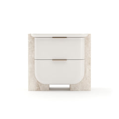 Caracole Overlap Nightstand – front view – Lusso Furniture Miami