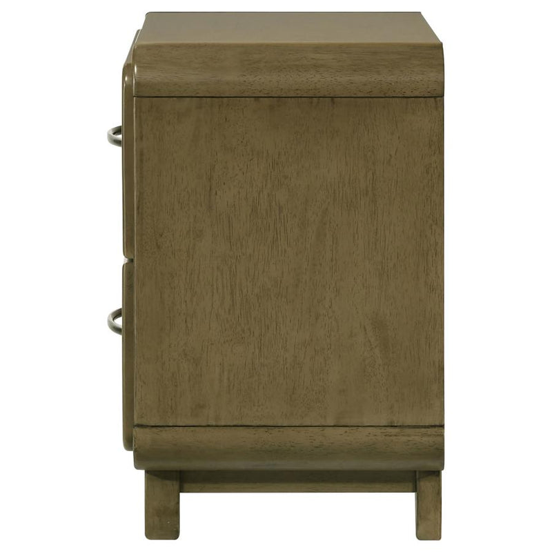 Amsbury 2-drawer Nightstand Bedside Table Nutmeg-zoom-