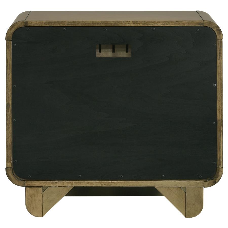 Amsbury 2-drawer Nightstand Bedside Table Nutmeg-zoom-7