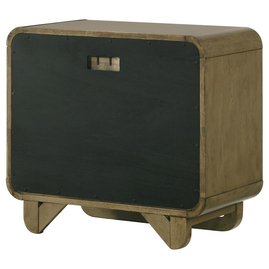 Amsbury 2-drawer Nightstand Bedside Table Nutmeg-zoom-8