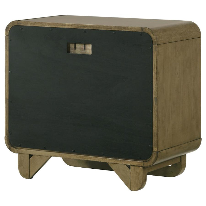 Amsbury 2-drawer Nightstand Bedside Table Nutmeg-zoom-