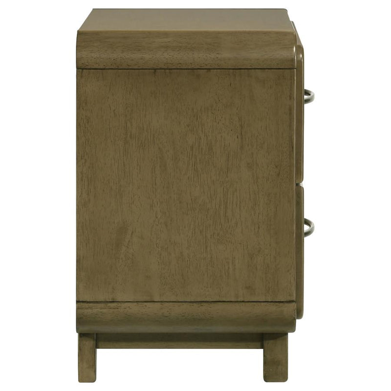 Amsbury 2-drawer Nightstand Bedside Table Nutmeg-zoom-