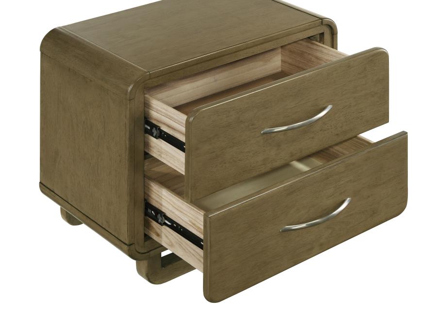 Amsbury 2-drawer Nightstand Bedside Table Nutmeg-zoom-11