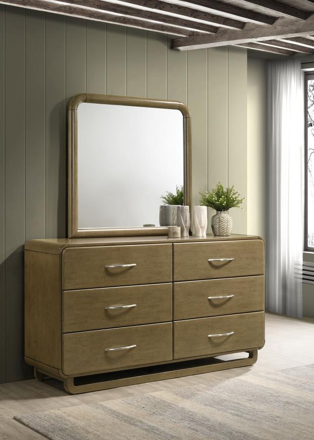 Amsbury 6-drawer Dresser and Mirror Nutmeg-zoom-2