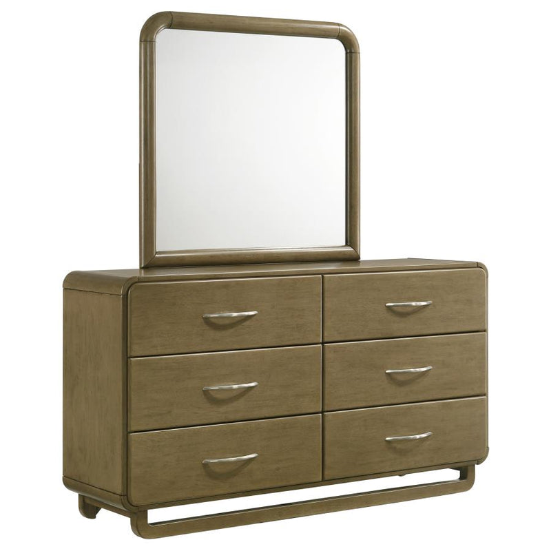 Amsbury 6-drawer Dresser and Mirror Nutmeg-zoom-