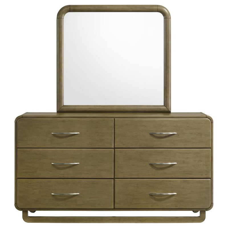 Amsbury 6-drawer Dresser and Mirror Nutmeg-zoom-