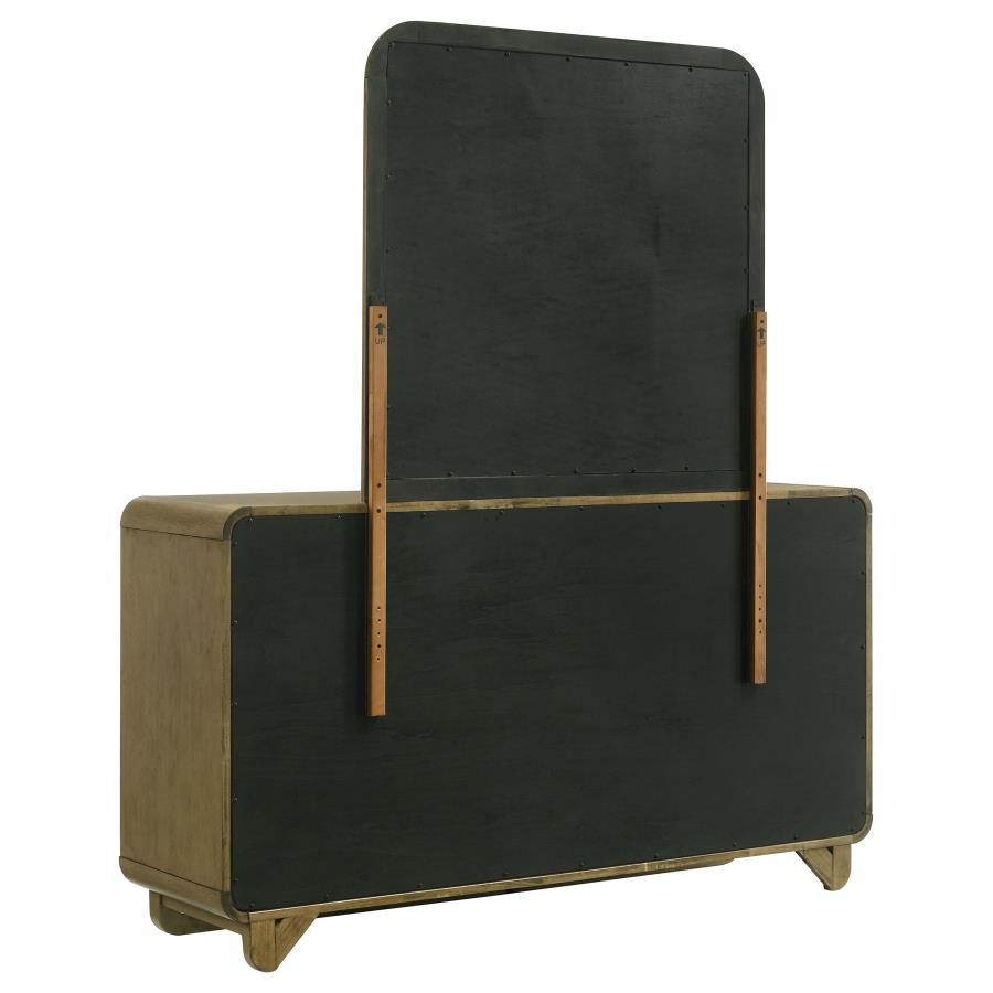 Amsbury 6-drawer Dresser and Mirror Nutmeg-6