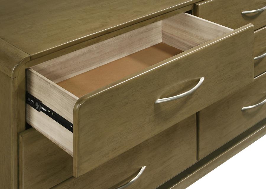 Amsbury 6-drawer Dresser and Mirror Nutmeg-10