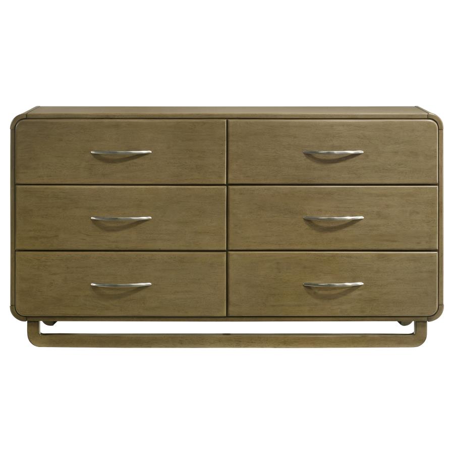 Amsbury 6-drawer Dresser Cabinet Nutmeg-3