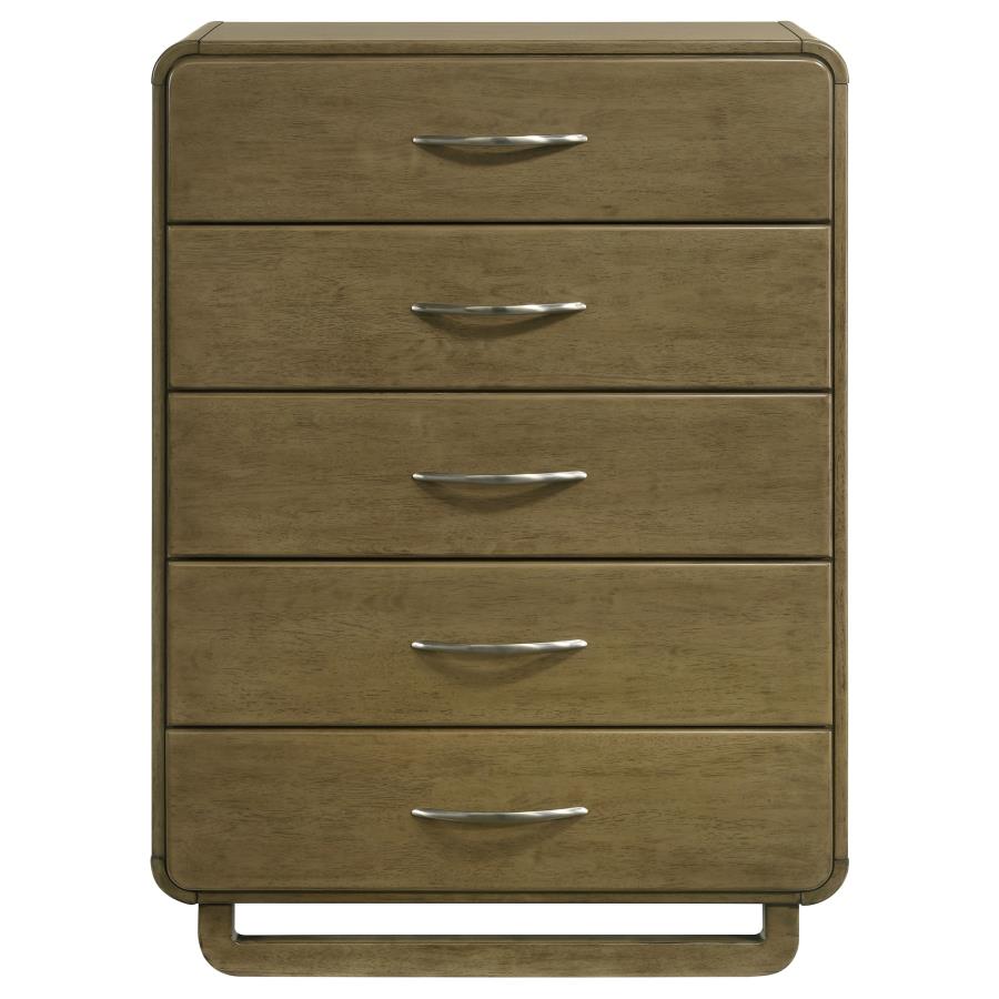 Amsbury 5-drawer Chest of Drawers Nutmeg-zoom-3