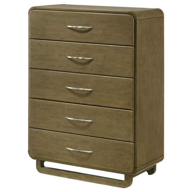 Amsbury 5-drawer Chest of Drawers Nutmeg-zoom-