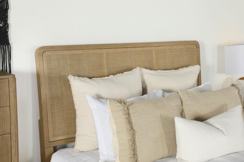 Arini Rattan Eastern King Panel Bed Sand Wash and Natural-zoom-