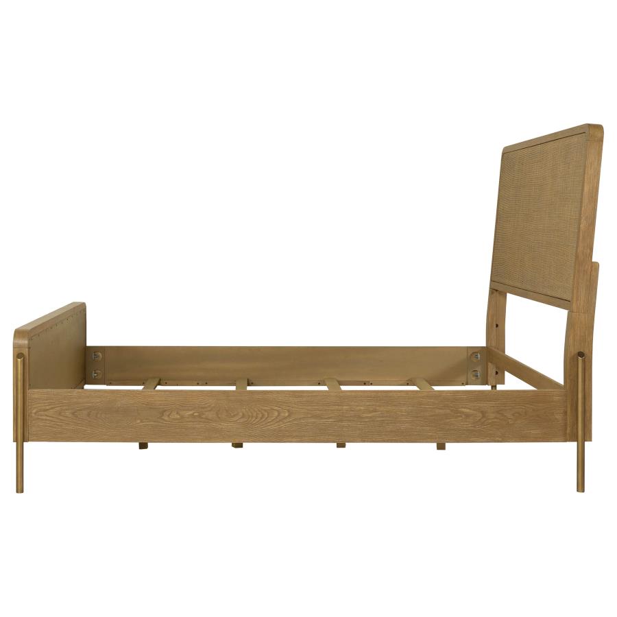 Arini Rattan California King Panel Bed Sand Wash and Natural-5