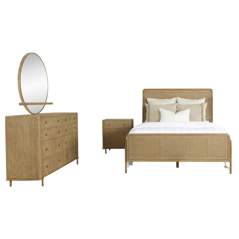 Arini 4-piece Queen Bedroom Set Sand Wash and Natural Cane-zoom-